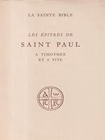 Les epitres de Saint Paul a Timothee et a Tite