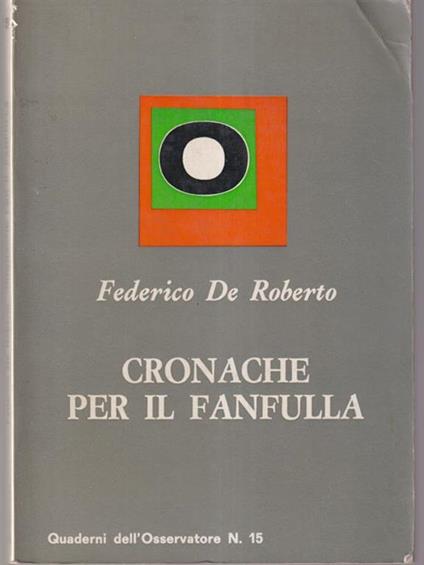   Cronache per il Fanfulla - Federico De Roberto - copertina