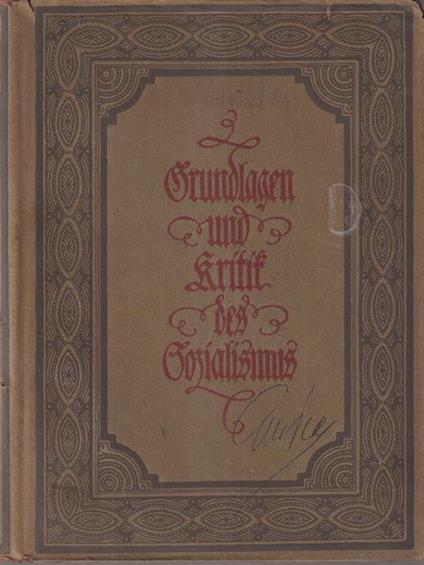   Grundlagen und kritik des sozialismus 2 voll - Werner Sombart - copertina