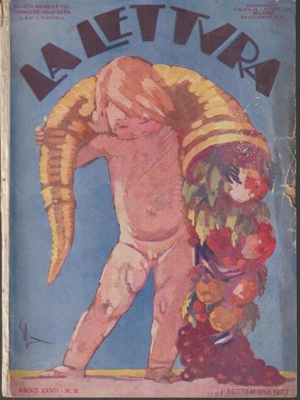 La lettura n. 9 anno XXVII settembre 1927 - copertina