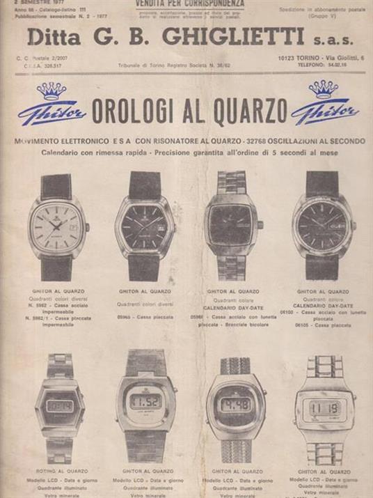 Ditta G.B. Ghiglietti - Orologi al quarzo - Libro Usato - ND - | IBS