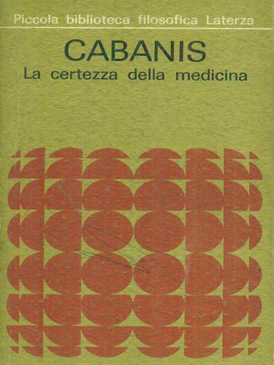 La  certezza della medicina - José Cabanis - copertina