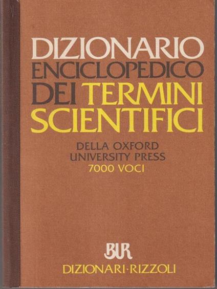   Dizionario enciclopedico dei termini scientifici - copertina