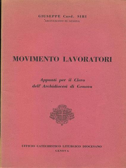   Movimento lavoratori - Giuseppe Siri - copertina