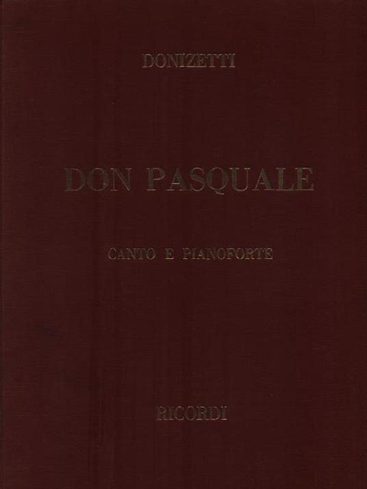   Don Pasquale. Canto e pianoforte - Gaetano Donizetti - copertina
