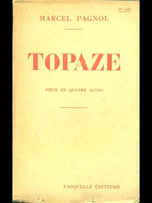   Topaze - Marcel Pagnol - copertina