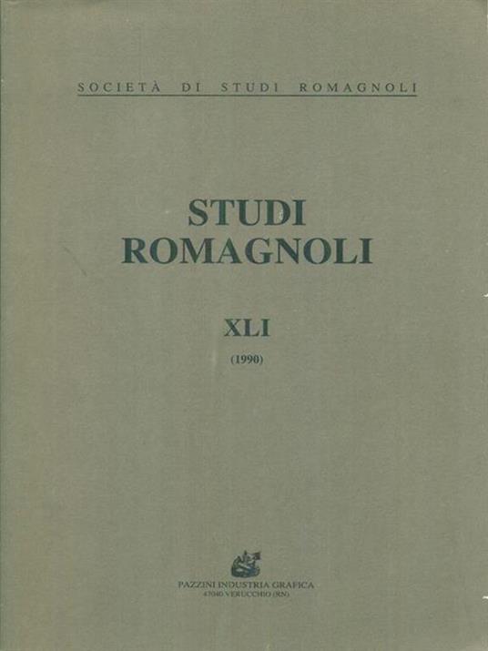   Studi romagnoli XLI 1990 - copertina