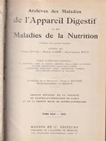   Archives des maladies de l'appareil digestif et de la nutrition 1933 tomo I