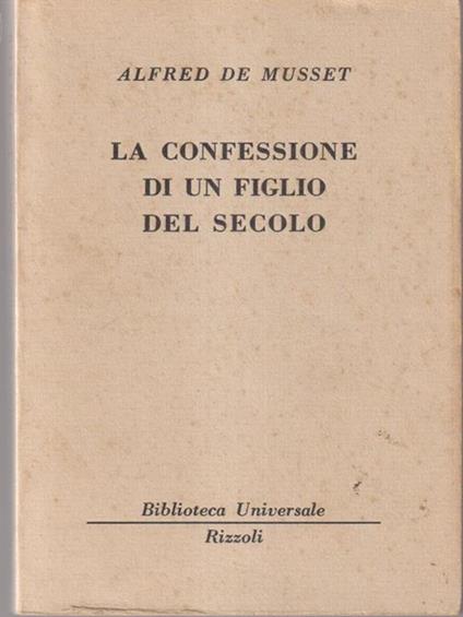 La confessione di un figlio del secolo - Alfred de Musset - copertina