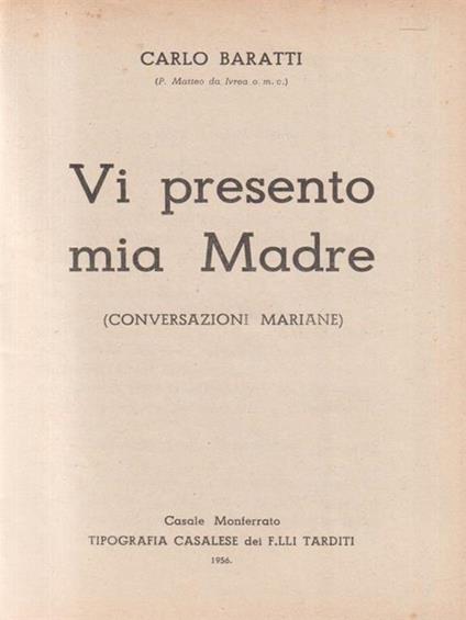   Vi presento mia madre - Carlo Baratti - copertina