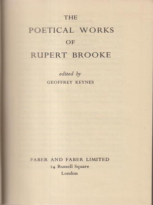 The poetical works of Rupert Brooke - copertina