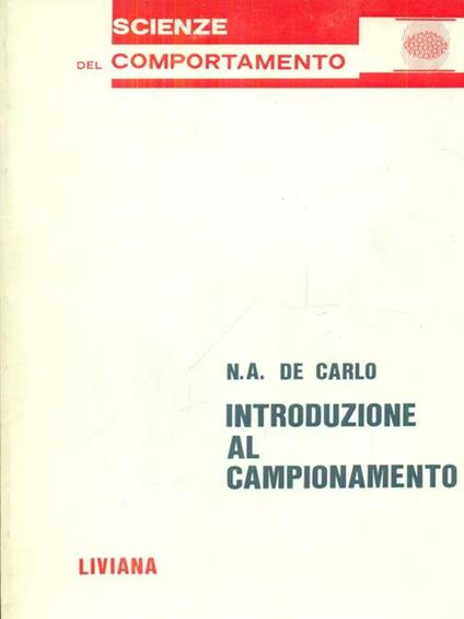 Introduzione al campionamento - Nicola A. De Carlo - copertina