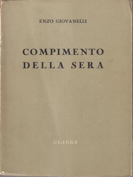 Compimento della sera - Enzo Giannelli - copertina