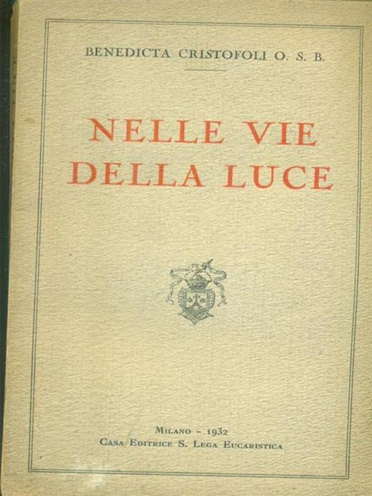 Nelle vie della luce - copertina