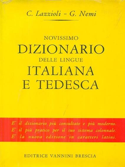 Novissino dizionario delle lingue italiana e tedesca - copertina