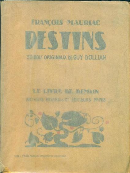 Destins - François Mauriac - copertina