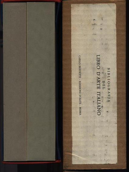 Bibliografia del Libro d'Arte Italiano. Volume 2 Tomo I/II - copertina