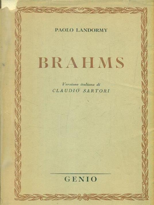 Brahms - Paolo Landormy - copertina