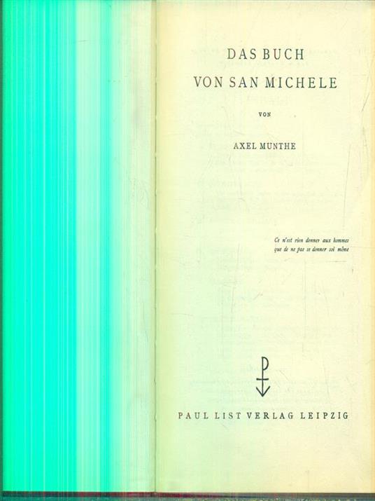 Das buch von San Michele - Axel Munthe - 2