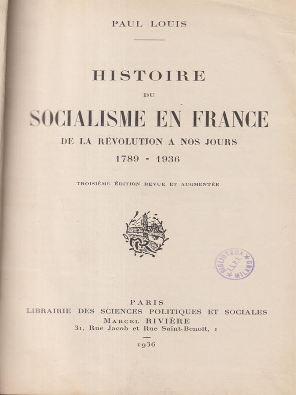 Histoire du socialisme en France