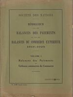 Memorandum sur les balances des paiements et sur les balances du commerce exterieur 1910-1923 2vv