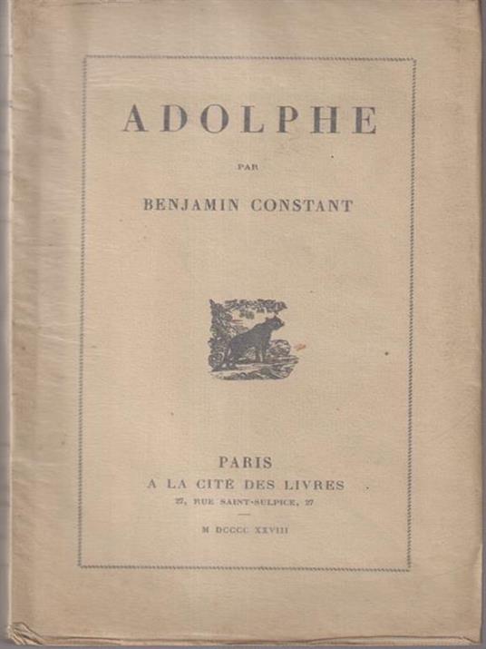 Adolphe - Benjamin Constant - copertina