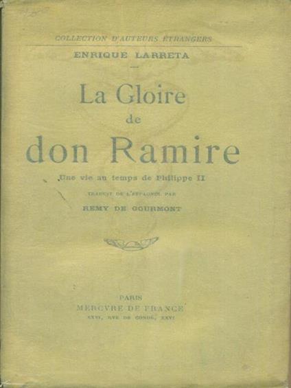 La  gloire de don Ramire - Enrique Larreta - copertina