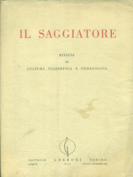 Il  saggiatore Anno VI - n. 3/4 - Luglio/Dicembre 1956 - copertina