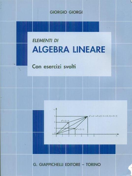 Elementi di Algebra Lineare - Giorgio Giorgi - copertina