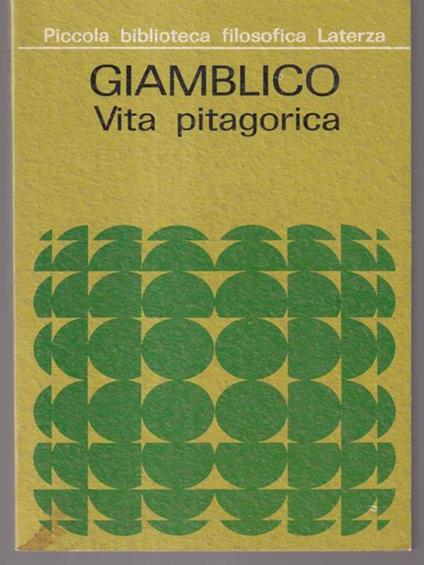 Vita pitagorica - Giamblico - copertina