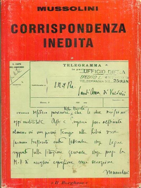 Corrispondenza inedita - Mussolini - copertina