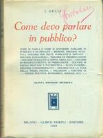 Come devo parlare in pubblico?