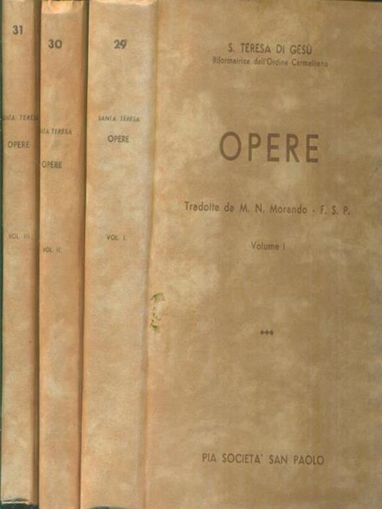 Opere 3 vv - S. Teresa di Gesù - copertina