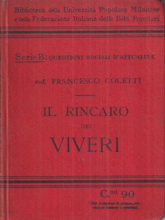 Il rincaro dei viveri - Francesco Coletti - copertina