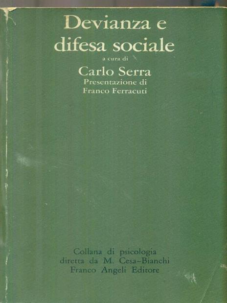 Devianza e difesa sociale - Carlo Serra - copertina