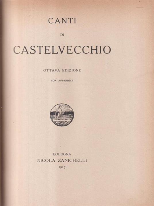 Canti di Castelvecchio - Giovanni Pascoli - copertina