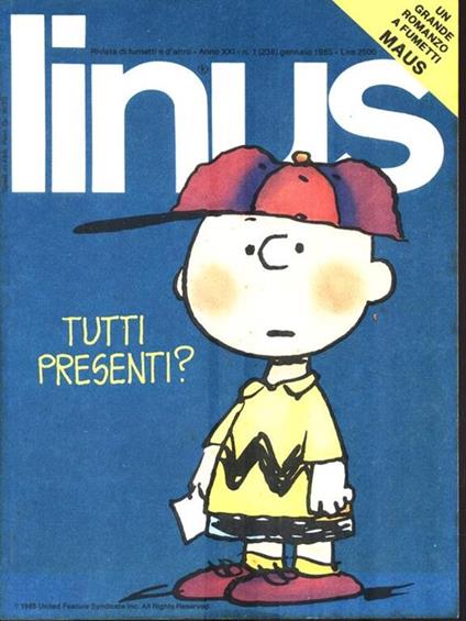 Linus - 12 vv. e almanacco 1985 - copertina