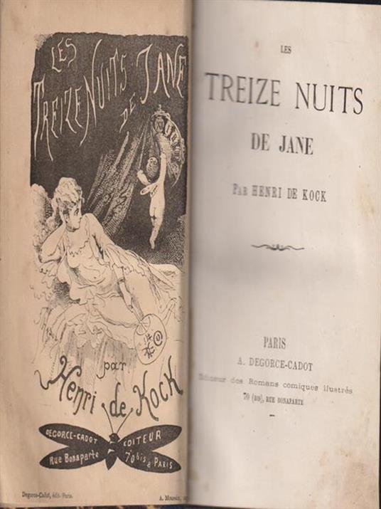 Les treize nuits de jane - Henry de Kock - copertina