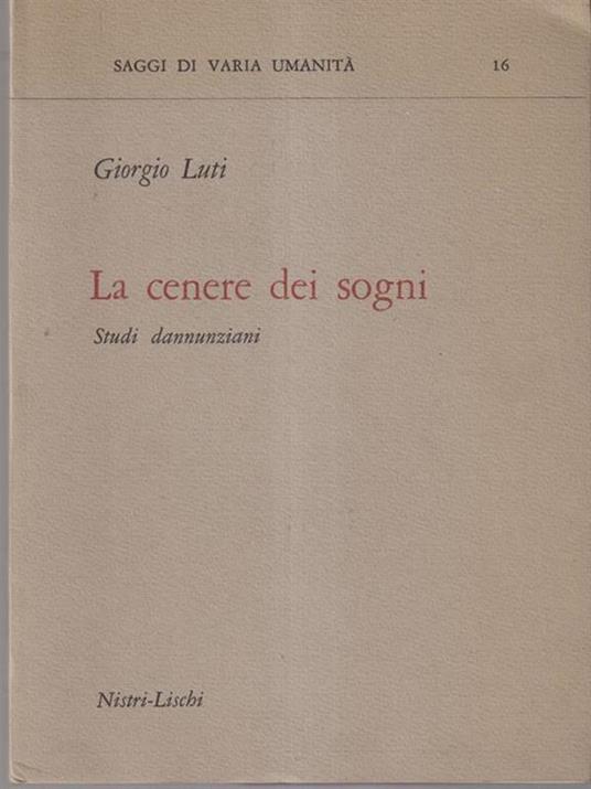 La cenere dei sogni - Giorgio Luti - copertina