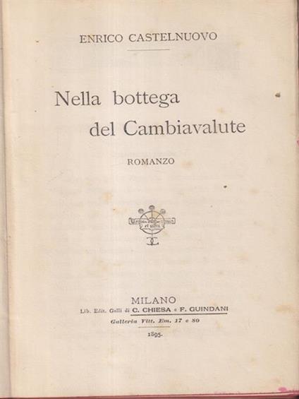 Nella bottega del cambiavalute - Enrico Castelnuovo - copertina