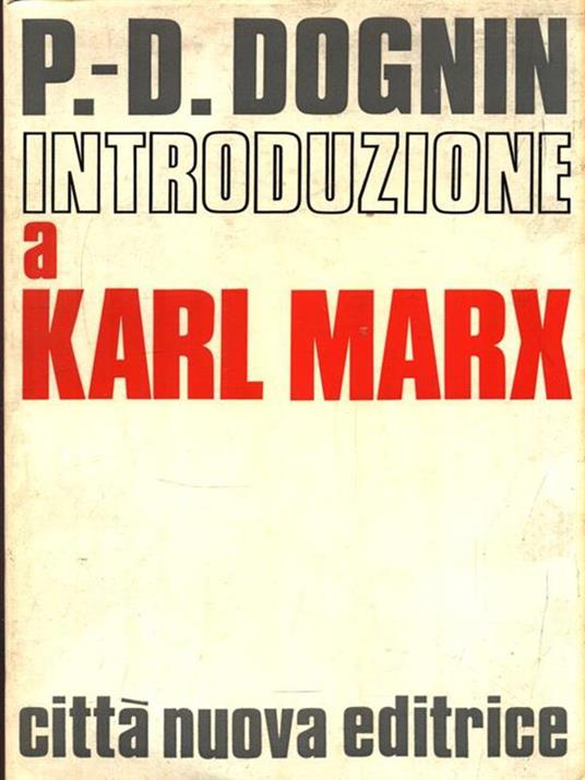 Introduzione a Karl Marx - Paul-Dominique Dognin - copertina