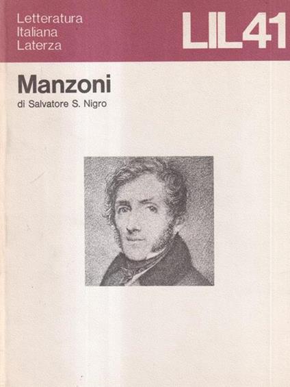 Manzoni - Salvatore S. Nigro - copertina