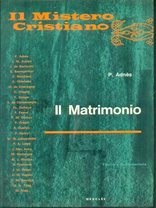 Il matrimonio - P. Adnes - copertina