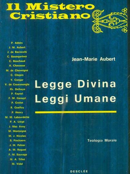 Legge divina leggi umane - Jean-Marie Aubert - copertina