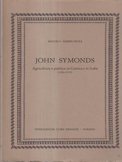   John Symonds - Mauro Ambrosoli - copertina