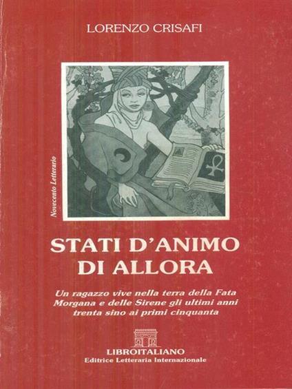   Stati d'animo di allora - Lorenzo Crisafi - copertina