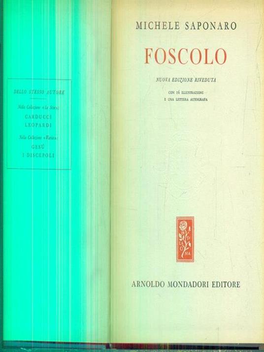 Foscolo - Michele Saponaro - copertina