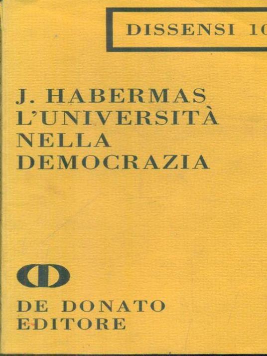 L' università nella democrazia - Jürgen Habermas - copertina