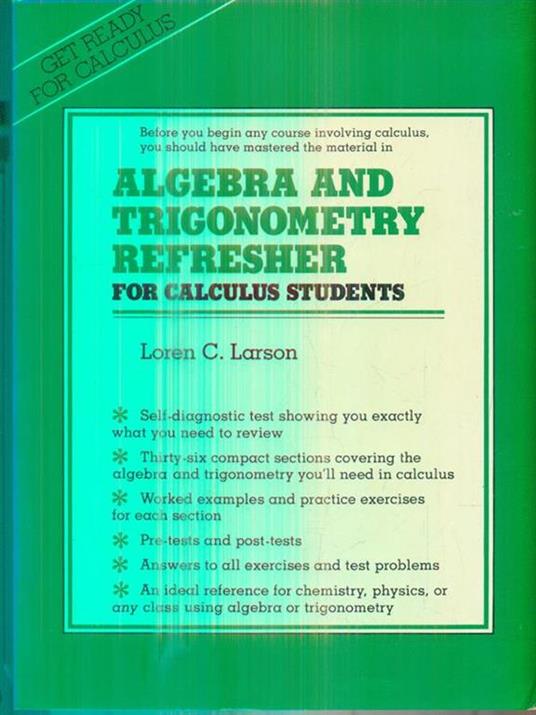   Algebra and Trigonometry Refresher for Calculus Students - copertina