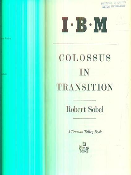   I.B.M. Colossus in Transition - Robert Sobel - copertina